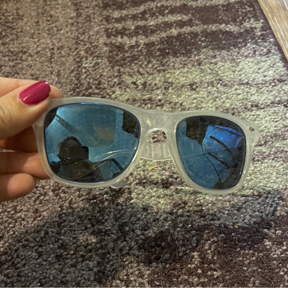 CLEAR SUNGLASSES- Blue Lenses - $5